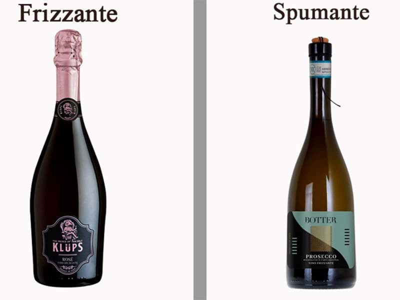 "Frizzante" và "Spumante" trong rượu vang sủi có ý nghĩa gì?