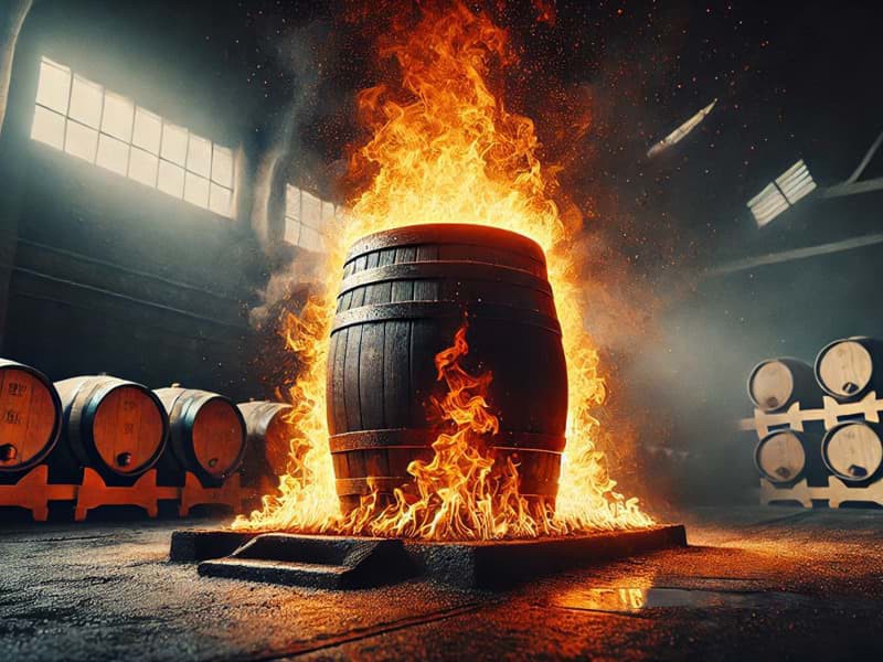 Kỹ thuật đốt nướng thùng gỗ sồi để gia tăng hương vị khi ủ rượu Bourbon & Whisky