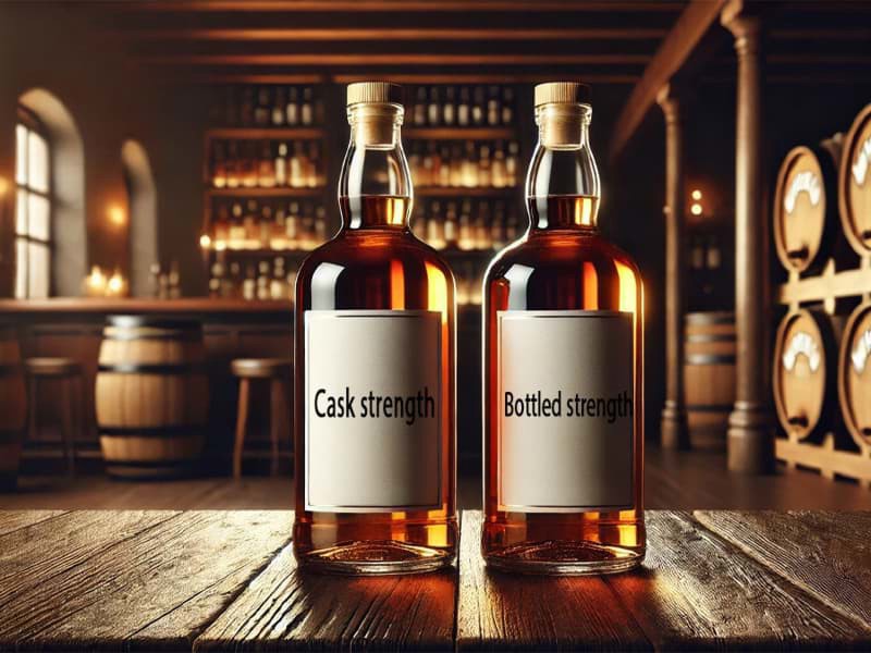 Sự khác nhau giữa cask strength và Bottled strength