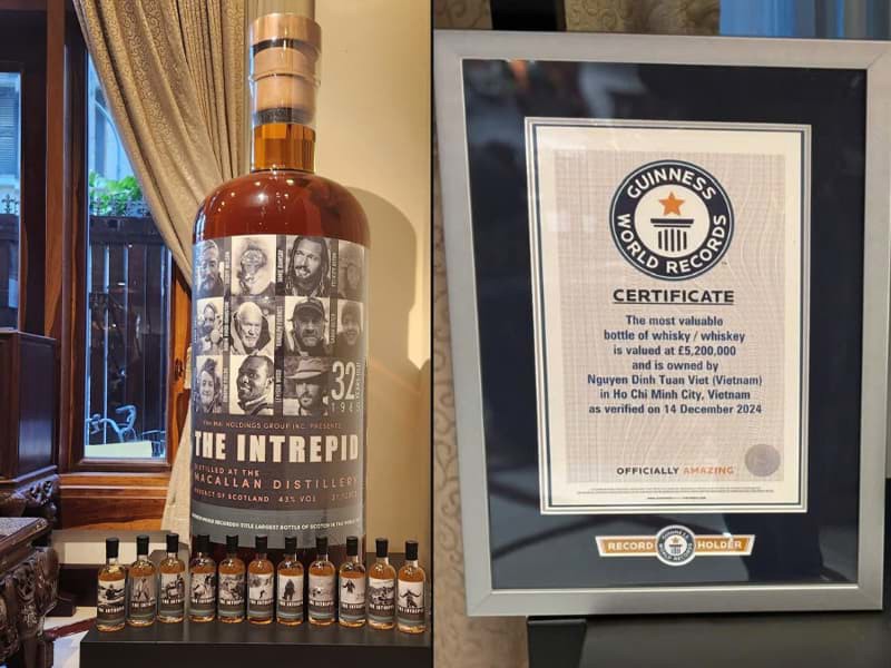 Vua Rượu Thế Giới sở hữu nhiều Kỷ lục Guinness nhất về lĩnh vực rượu Whisky và Cognac