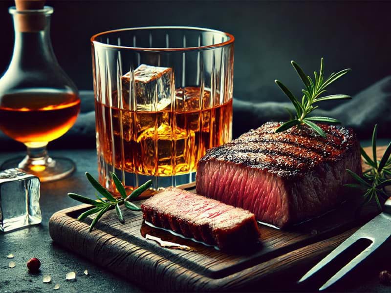 Kết hợp rượu Whisky với Steak