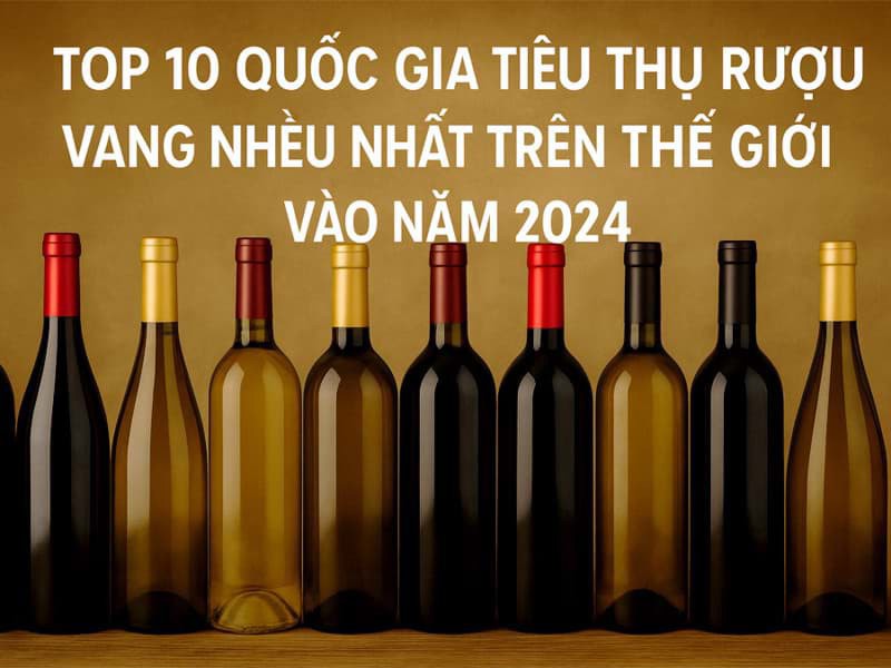 Top 10 quốc gia tiêu thụ rượu vang nhiều nhất trên thế giới vào năm 2024