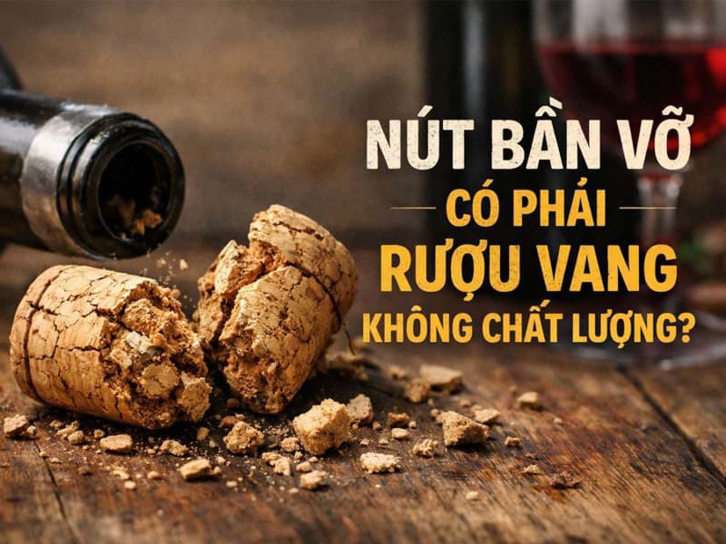 Nút bần vỡ có phải dấu hiệu hỏng rượu vang không?