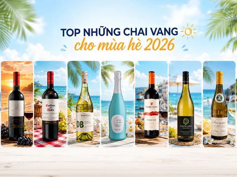 Top 7 chai vang cho mùa hè 2026