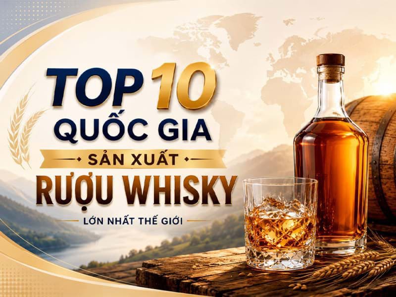 Top 10 quốc gia sản xuất whisky lớn nhất thế giới