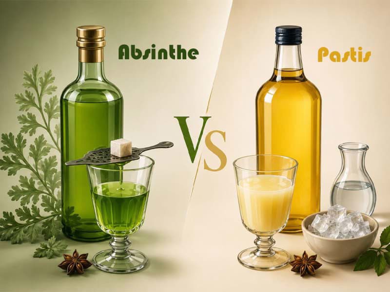 Sự khác nhau giữa rượu Absinthe và Pastis