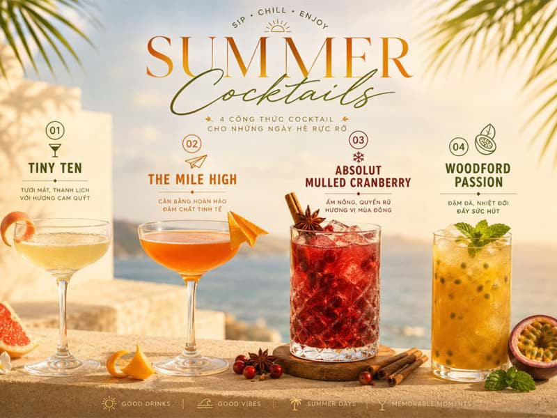 4 loại cocktail dành cho bạn