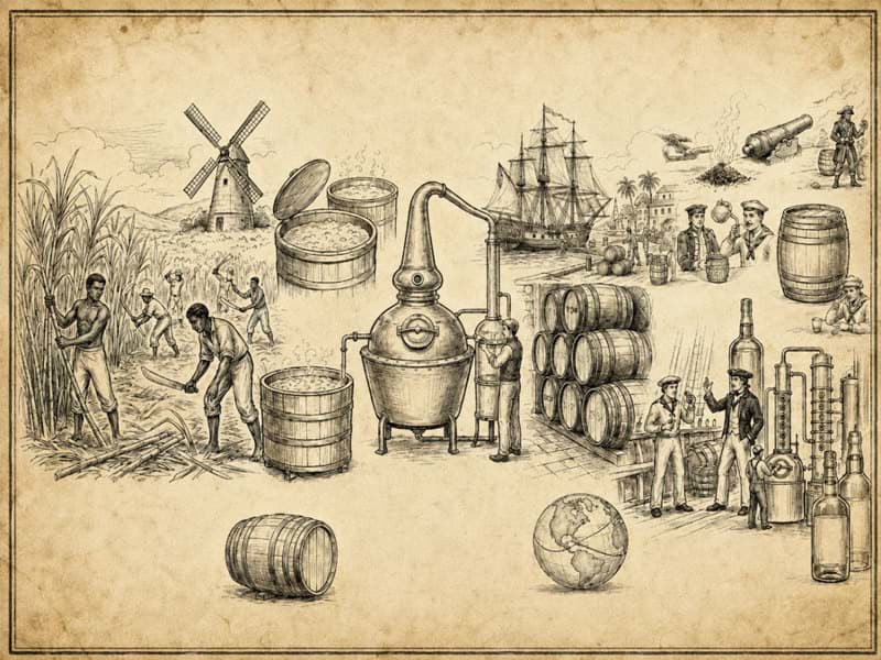 Lịch sử sản xuất rượu Rum