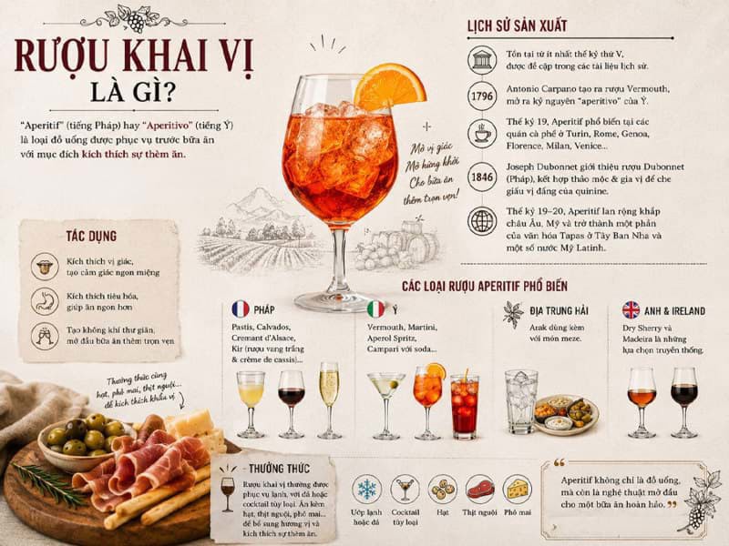 Rượu Aperitif/khai vị là gì