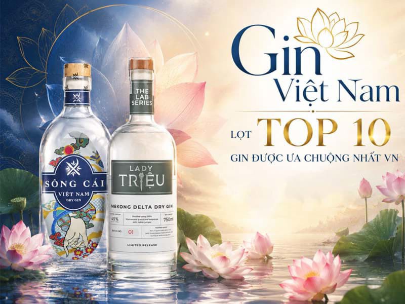 Bất ngờ 2 dòng Gin Việt Nam lọt Top 10 Gin được ưa chuộng nhất VN - Quý 1/2022