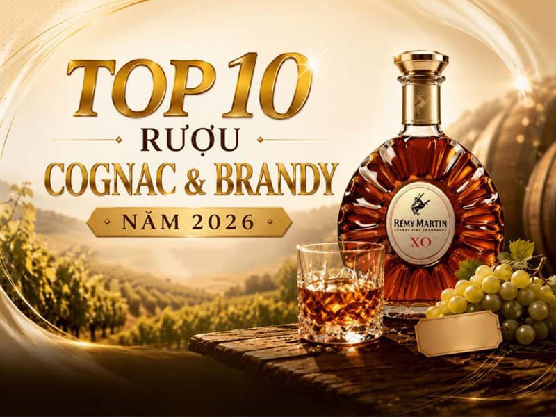 Top 10 rượu Cognac và Brandy năm 2026