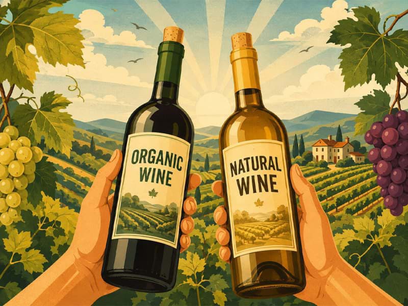Sự khác nhau giữa rượu vang Organic và Natural là gì?