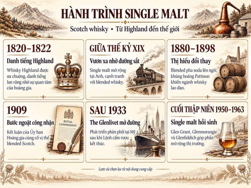 Lịch sử bí mật của rượu Single malt Scotch whisky