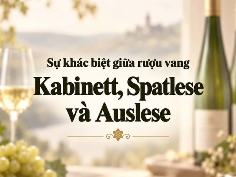 Sự khác biệt giữa rượu vang Kabinett, Spatlese và Auslese là gì?