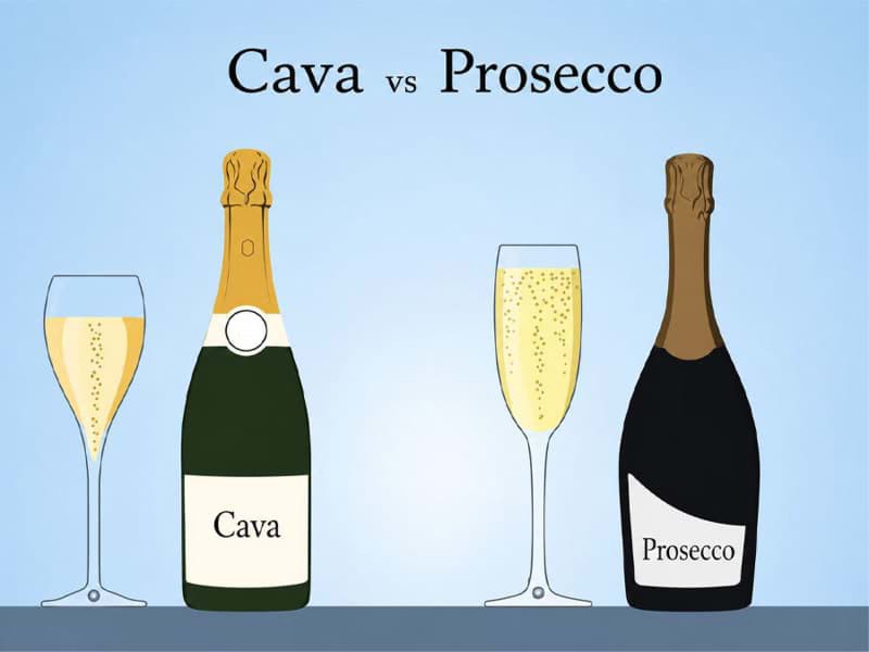 Sự khác nhau giữa rượu vang Cava và Prosecco là gì?