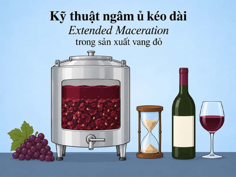 Kỹ thuật ngâm ủ/Extended Maceration trong sản xuất vang đỏ