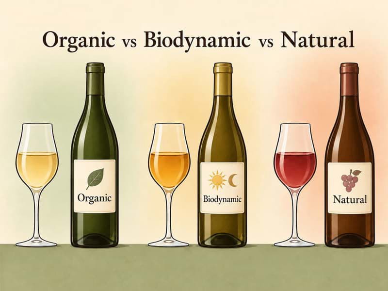 Sự khác nhau giữa rượu vang Organic, Biodynamic và Natural
