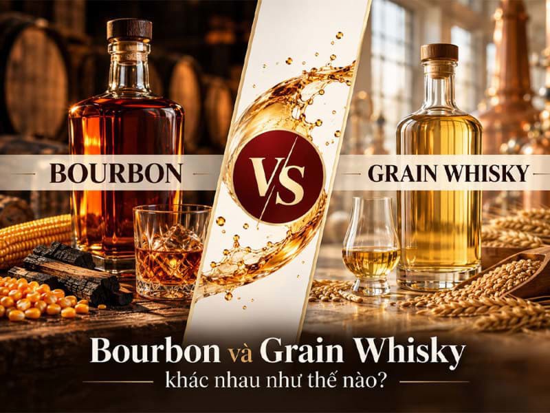 Bourbon và Grain whisky khác nhau như thế nào?