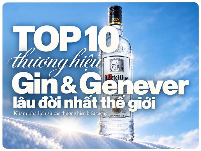 Top 10 thương hiệu rượu Gin và Genever lâu đời nhất thế giới