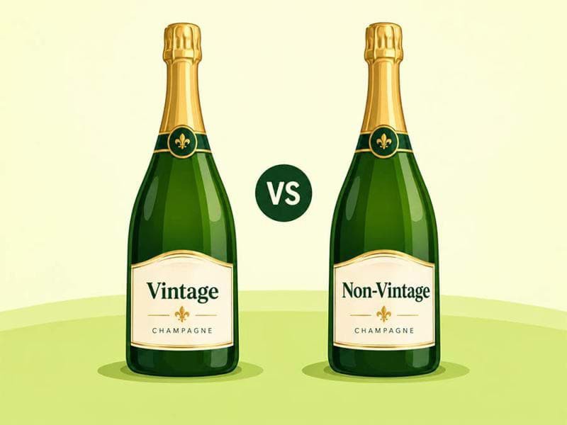 Sự khác nhau giữa Vintage và Non-Vintage champagne