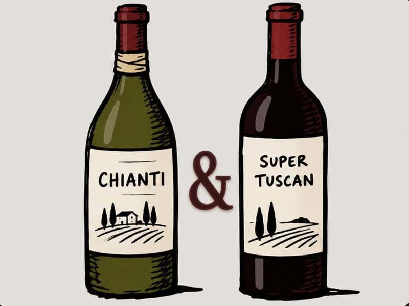 Sự khác nhau giữa rượu vang Super Tuscan và Chianti