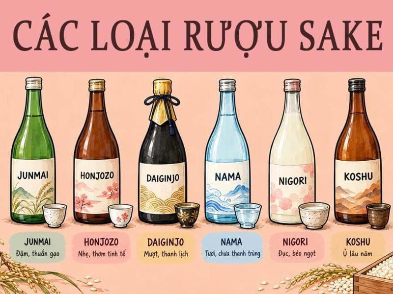 Các loại rượu Sake