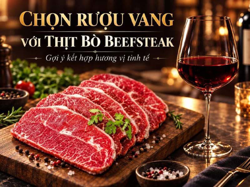 Chọn rượu vang với thịt bò beefsteak