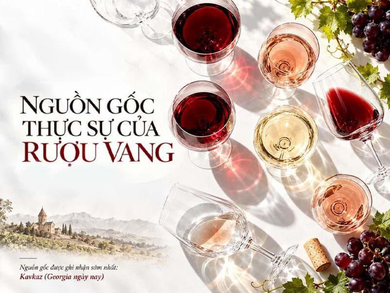 Nguồn gốc thực sự của rượu vang