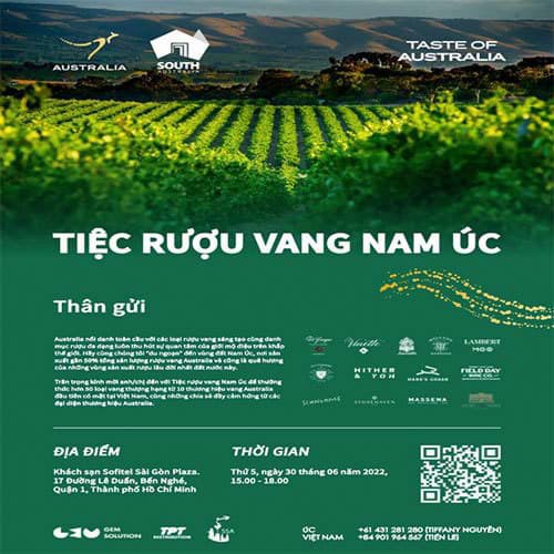 Tiệc rượu vang Nam Úc HCM 30/06/2022